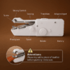 Electric Handy Stitch Machine Stapler Style Portable Cordless Sewing Machine Handy Tool for Quick Repair Emergency Stitching Lightweight Silai Machine for Home Travel Use, White - Image 5